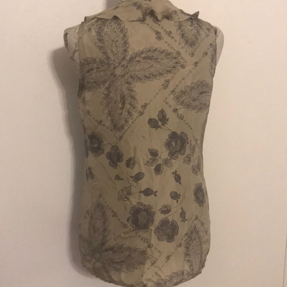 Cabi Silk Button Ruffle Top S - Picture 4 of 6